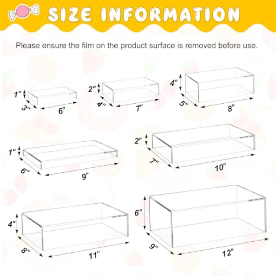 7 Pcs Large Buffet Risers Set  - Display Risers Set ulasan dan harga