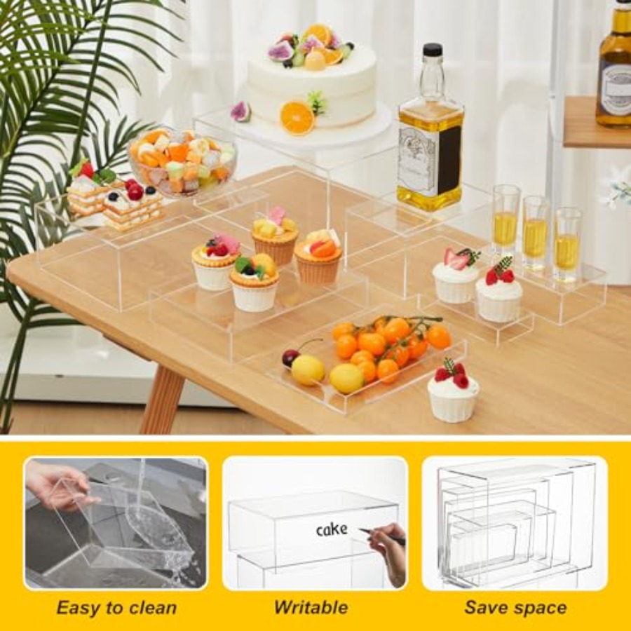 7 Pcs Large Buffet Risers Set  - Display Risers Set ulasan dan harga
