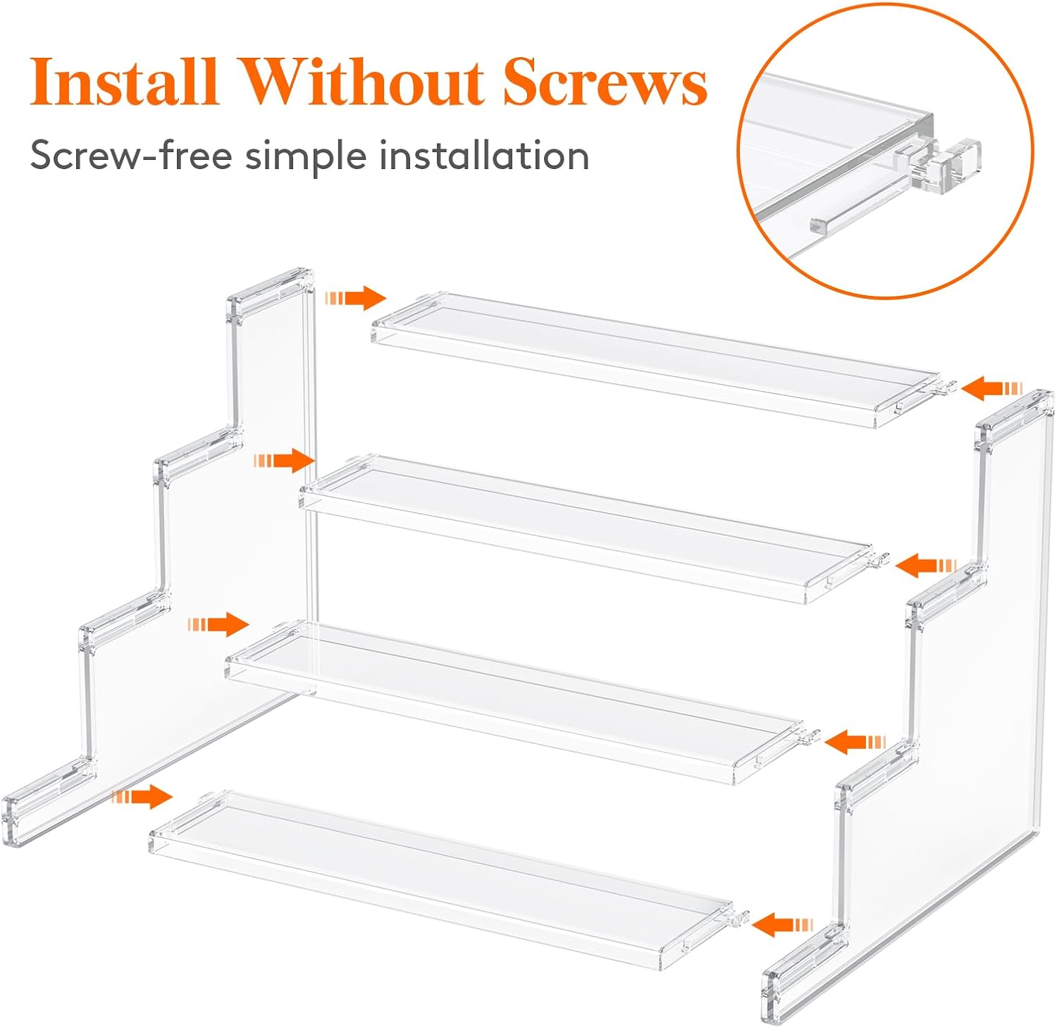 4-Tier Clear Plastic Display R - Display Risers Set ulasan dan harga