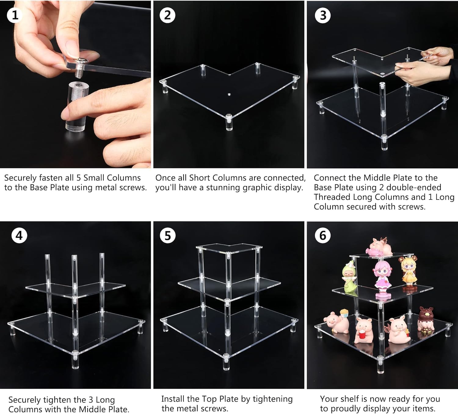 3 Tier Acrylic Display Riser,  - Pop Display Shelf ulasan dan harga
