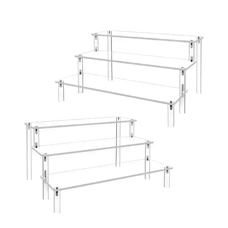 1-4 Tier Acrylic Display Stand - Pop Display Shelf ulasan dan harga