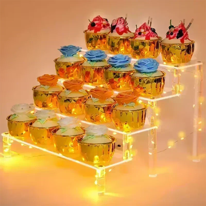1-4 Tier Acrylic Display Stand - Pop Display Shelf ulasan dan harga