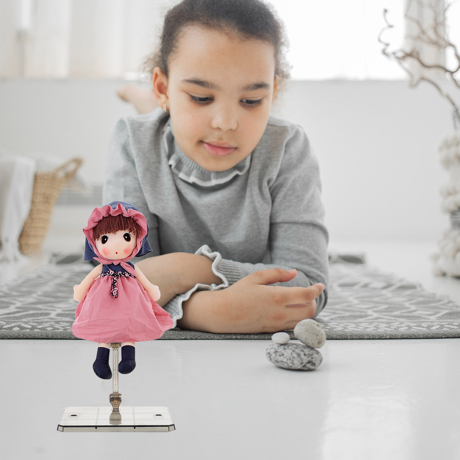 3Pcs Adjustable Plastic Action - Action Figure Stand ulasan dan harga