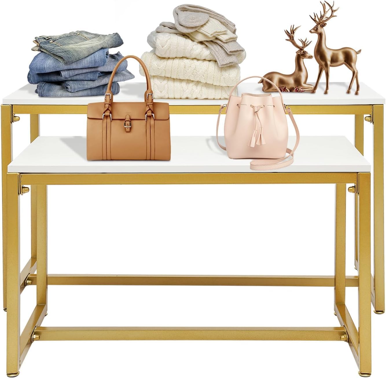 2-Piece Set Gold Modern Nestin - Display Risers Set ulasan dan harga