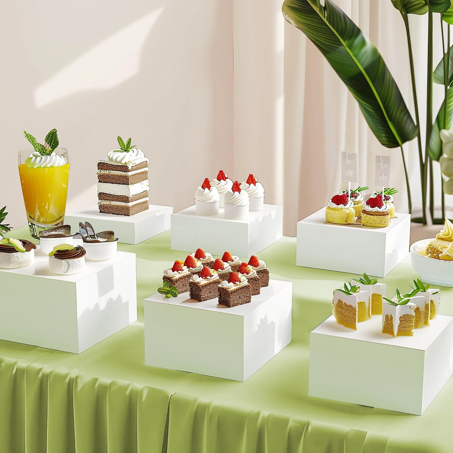 6-Piece Acrylic Display Risers - Display Risers Set ulasan dan harga