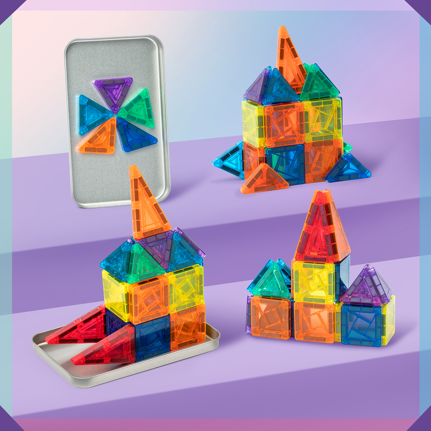 42P/60P Mini Magnetic Tiles Bu - Building Block Mini ulasan dan harga