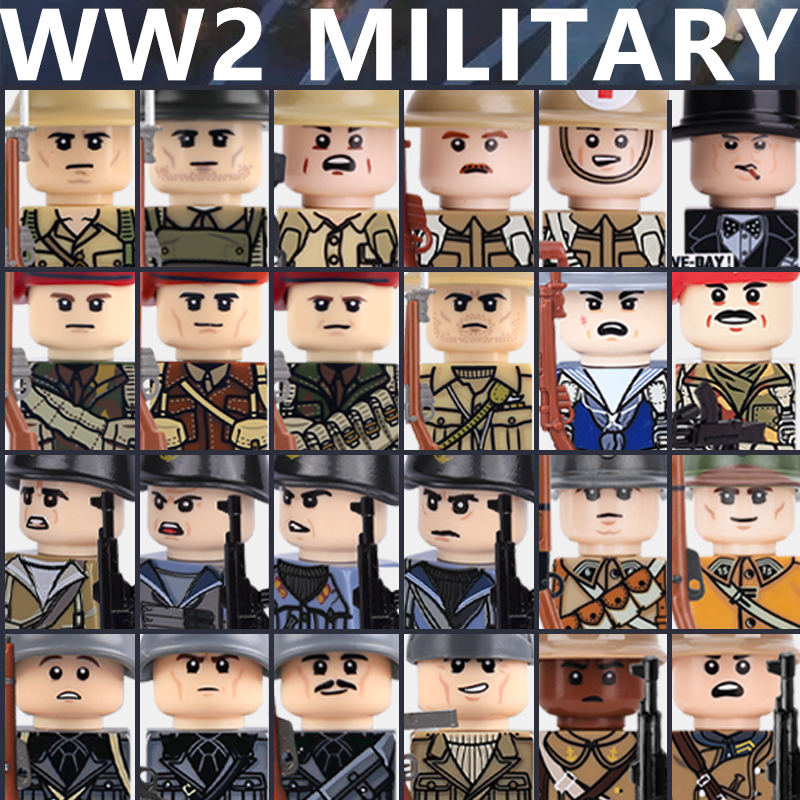 WW2 Military Soldier Figures B - Lego Minifigure Holder ulasan dan harga