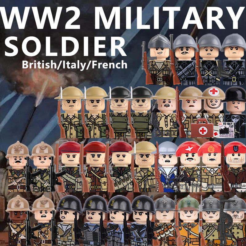 WW2 Military Soldier Figures B - Lego Minifigure Holder ulasan dan harga